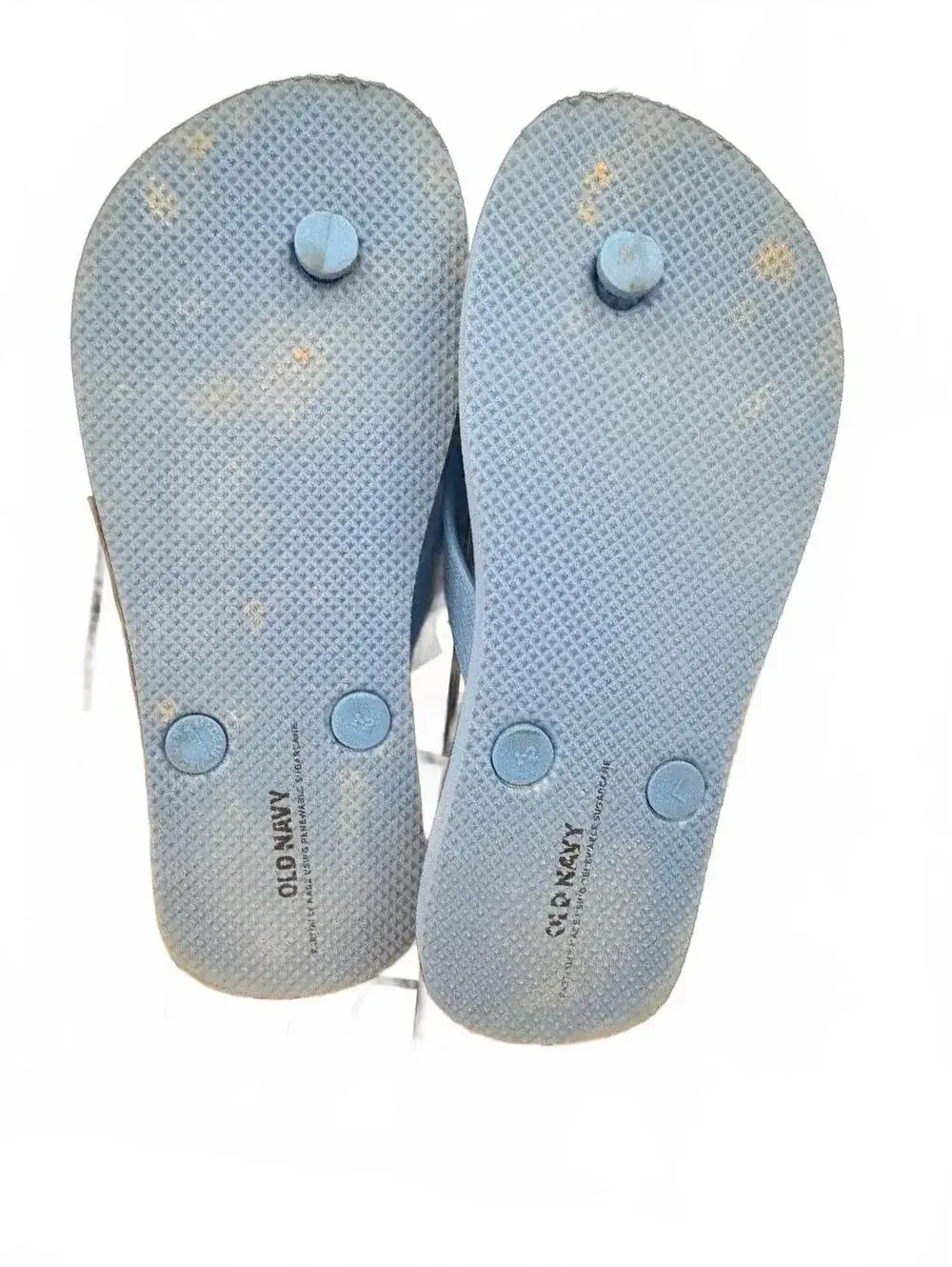 Old Navy Blue Flip Flops with Fish Pattern - Size 1Y-2Y